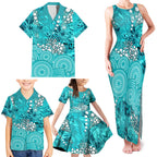 Brisbane Heat Family Matching Tank Maxi Dress and Hawaiian Shirt Graffiti Urban Aboriginal Dot Abstract Design