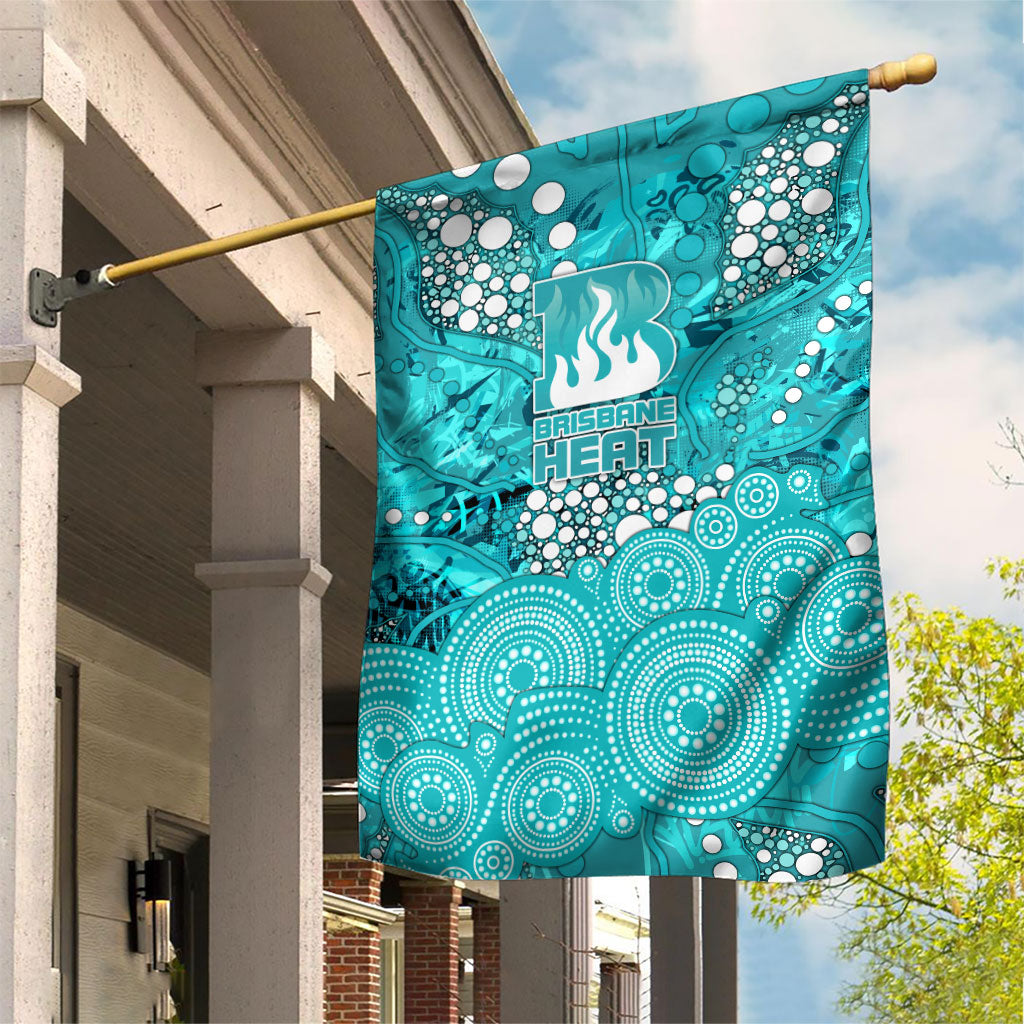 Brisbane Heat Garden Flag Graffiti Urban Aboriginal Dot Abstract Design