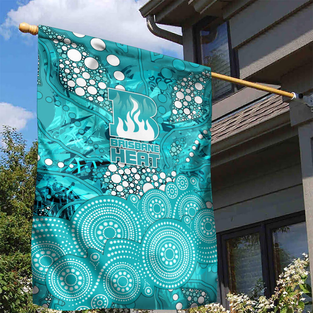 Brisbane Heat Garden Flag Graffiti Urban Aboriginal Dot Abstract Design