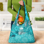 Brisbane Heat Grocery Bag Graffiti Urban Aboriginal Dot Abstract Design