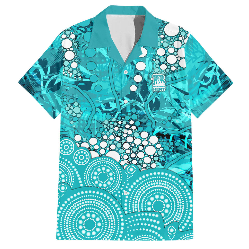 Brisbane Heat Hawaiian Shirt Graffiti Urban Aboriginal Dot Abstract Design