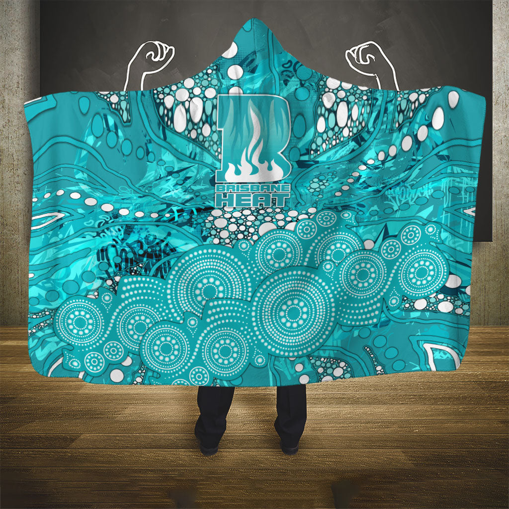 Brisbane Heat Hooded Blanket Graffiti Urban Aboriginal Dot Abstract Design