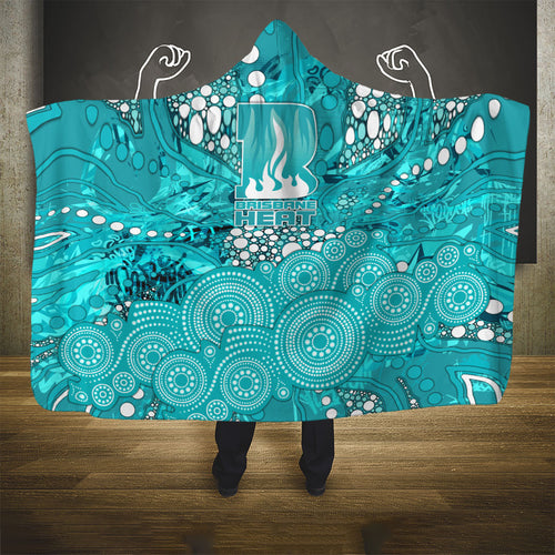 Brisbane Heat Hooded Blanket Graffiti Urban Aboriginal Dot Abstract Design