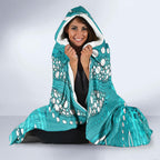 Brisbane Heat Hooded Blanket Graffiti Urban Aboriginal Dot Abstract Design