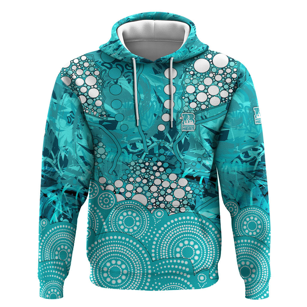 Brisbane Heat Hoodie Graffiti Urban Aboriginal Dot Abstract Design