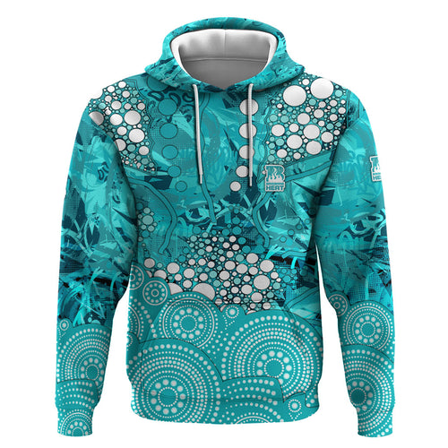 Brisbane Heat Hoodie Graffiti Urban Aboriginal Dot Abstract Design