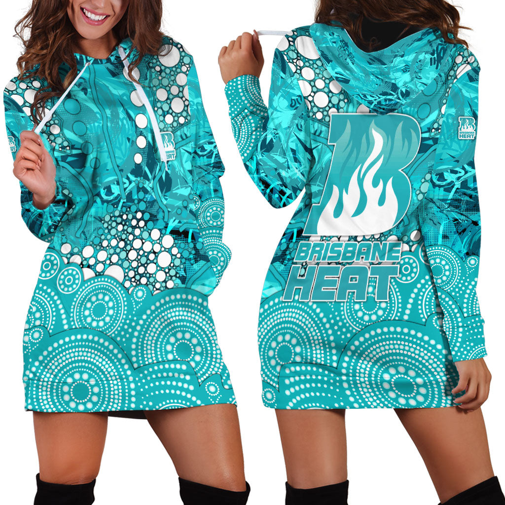 Brisbane Heat Hoodie Dress Graffiti Urban Aboriginal Dot Abstract Design