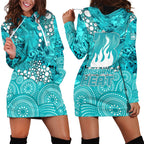 Brisbane Heat Hoodie Dress Graffiti Urban Aboriginal Dot Abstract Design