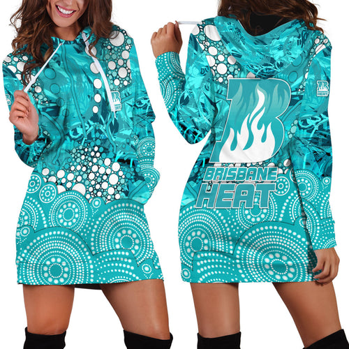 Brisbane Heat Hoodie Dress Graffiti Urban Aboriginal Dot Abstract Design