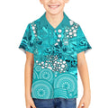 Brisbane Heat Kid Hawaiian Shirt Graffiti Urban Aboriginal Dot Abstract Design