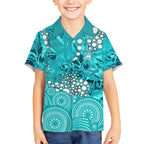 Brisbane Heat Kid Hawaiian Shirt Graffiti Urban Aboriginal Dot Abstract Design