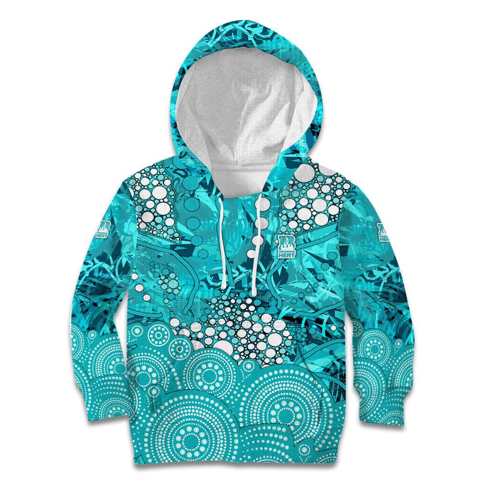 Brisbane Heat Kid Hoodie Graffiti Urban Aboriginal Dot Abstract Design