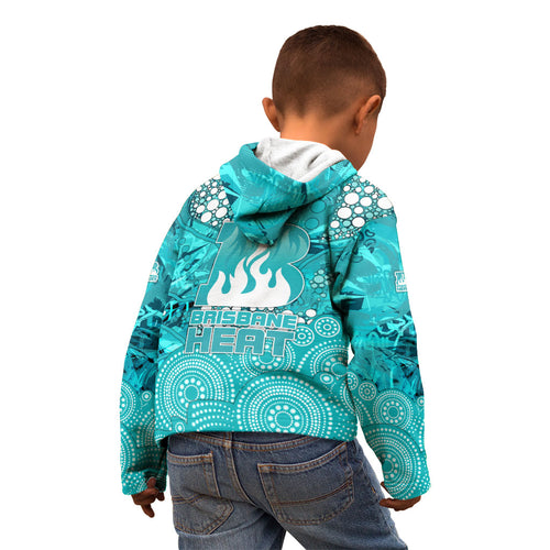 Brisbane Heat Kid Hoodie Graffiti Urban Aboriginal Dot Abstract Design