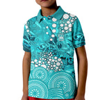 Brisbane Heat Kid Polo Shirt Graffiti Urban Aboriginal Dot Abstract Design