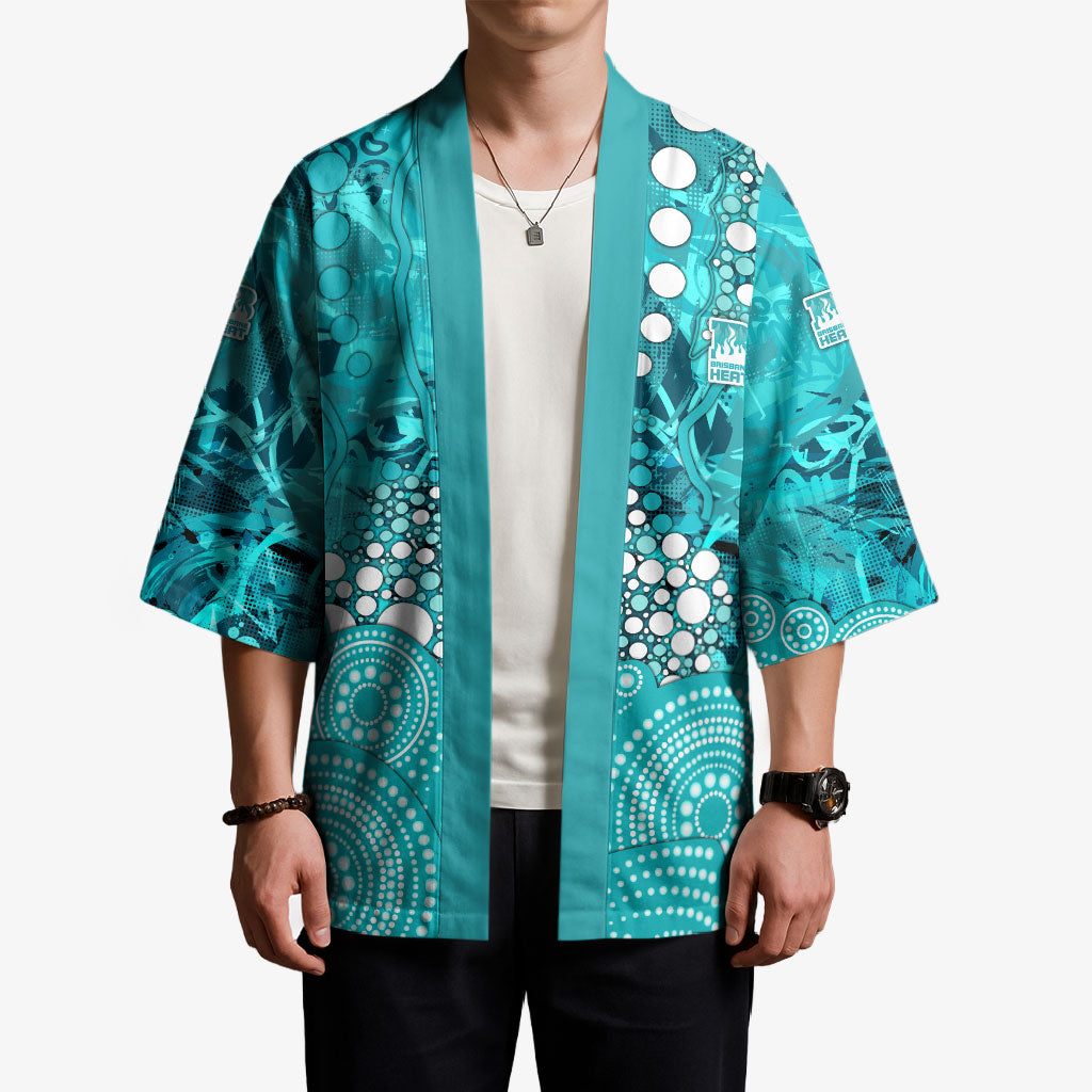 Brisbane Heat Kimono Graffiti Urban Aboriginal Dot Abstract Design