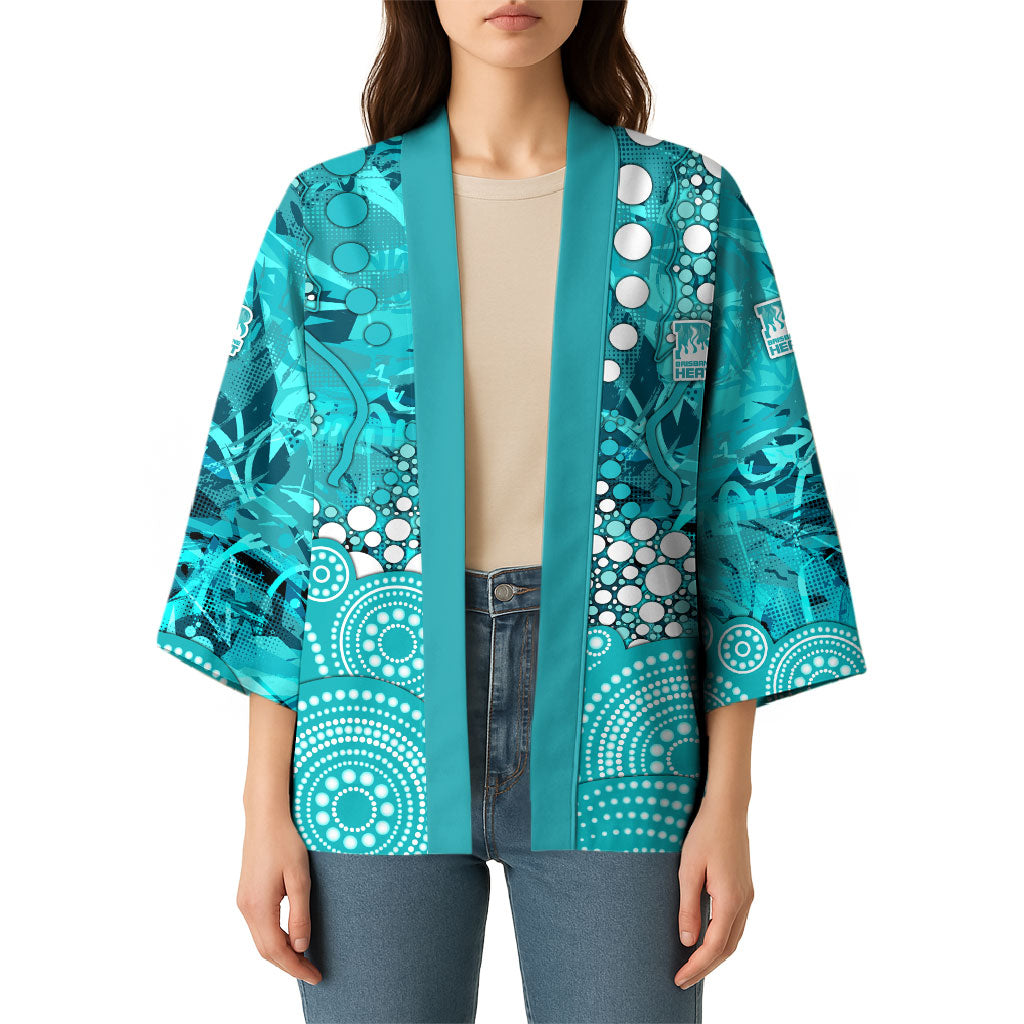 Brisbane Heat Kimono Graffiti Urban Aboriginal Dot Abstract Design