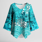 Brisbane Heat Kimono Sleeve Blouse Graffiti Urban Aboriginal Dot Abstract Design
