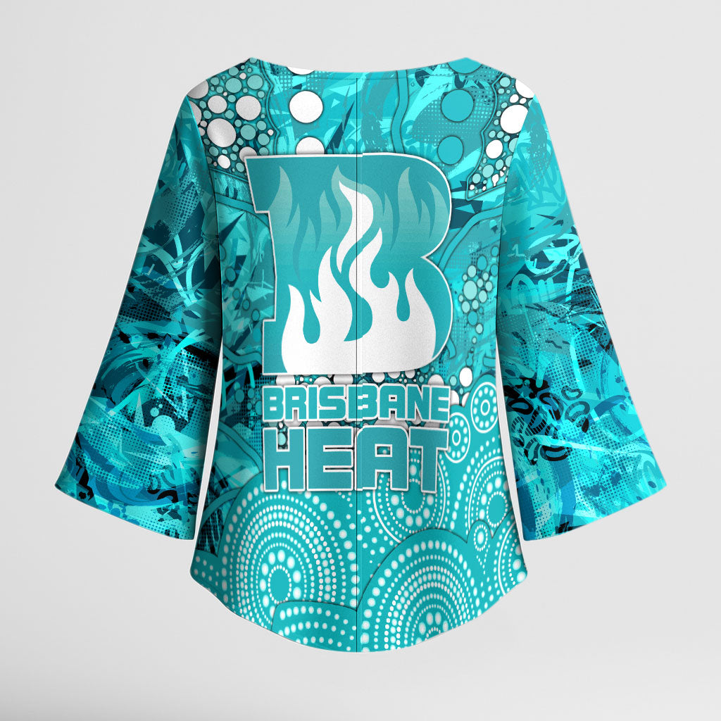 Brisbane Heat Kimono Sleeve Blouse Graffiti Urban Aboriginal Dot Abstract Design