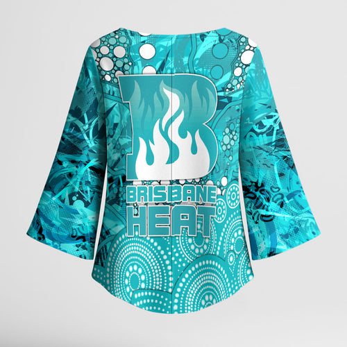 Brisbane Heat Kimono Sleeve Blouse Graffiti Urban Aboriginal Dot Abstract Design