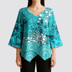 Brisbane Heat Kimono Sleeve Blouse Graffiti Urban Aboriginal Dot Abstract Design