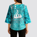 Brisbane Heat Kimono Sleeve Blouse Graffiti Urban Aboriginal Dot Abstract Design