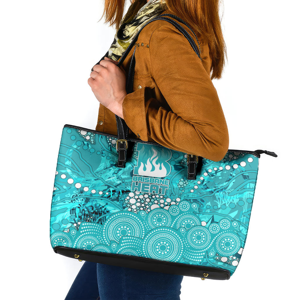Brisbane Heat Leather Tote Bag Graffiti Urban Aboriginal Dot Abstract Design