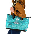 Brisbane Heat Leather Tote Bag Graffiti Urban Aboriginal Dot Abstract Design