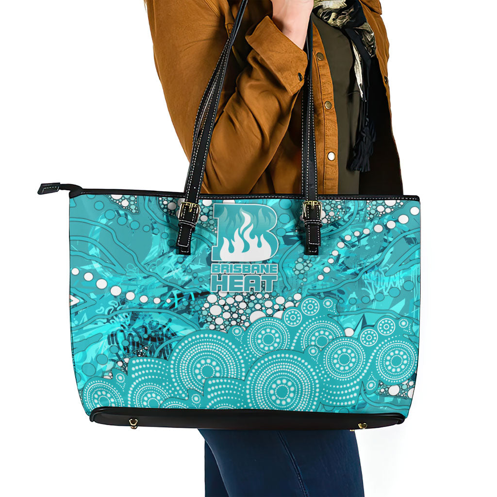Brisbane Heat Leather Tote Bag Graffiti Urban Aboriginal Dot Abstract Design