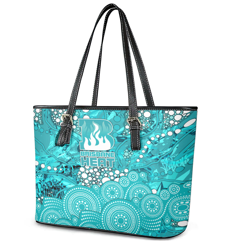 Brisbane Heat Leather Tote Bag Graffiti Urban Aboriginal Dot Abstract Design