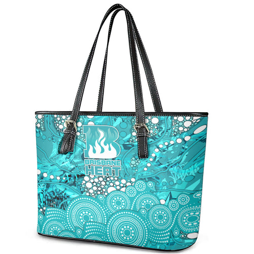Brisbane Heat Leather Tote Bag Graffiti Urban Aboriginal Dot Abstract Design