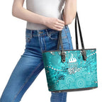 Brisbane Heat Leather Tote Bag Graffiti Urban Aboriginal Dot Abstract Design