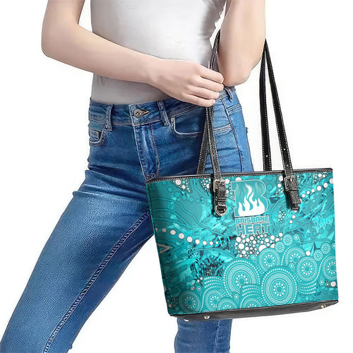 Brisbane Heat Leather Tote Bag Graffiti Urban Aboriginal Dot Abstract Design