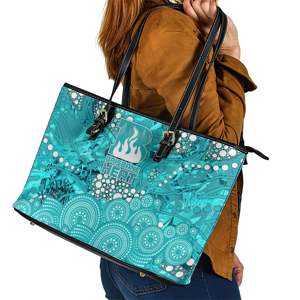 Brisbane Heat Leather Tote Bag Graffiti Urban Aboriginal Dot Abstract Design