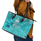 Brisbane Heat Leather Tote Bag Graffiti Urban Aboriginal Dot Abstract Design