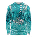 Brisbane Heat Long Sleeve Shirt Graffiti Urban Aboriginal Dot Abstract Design