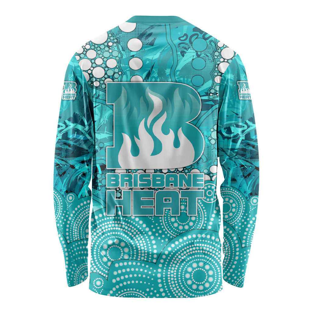 Brisbane Heat Long Sleeve Shirt Graffiti Urban Aboriginal Dot Abstract Design