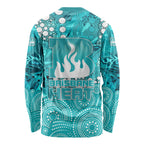 Brisbane Heat Long Sleeve Shirt Graffiti Urban Aboriginal Dot Abstract Design