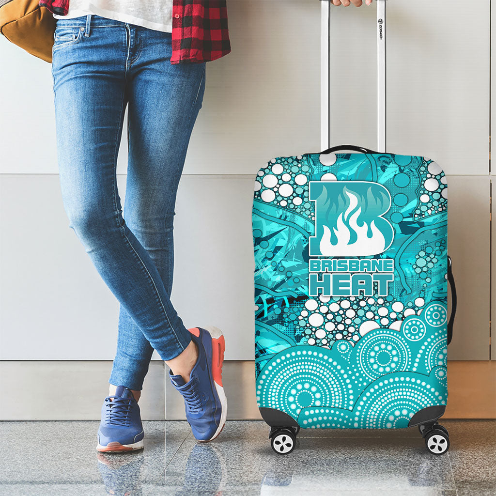 Brisbane Heat Luggage Cover Graffiti Urban Aboriginal Dot Abstract Design