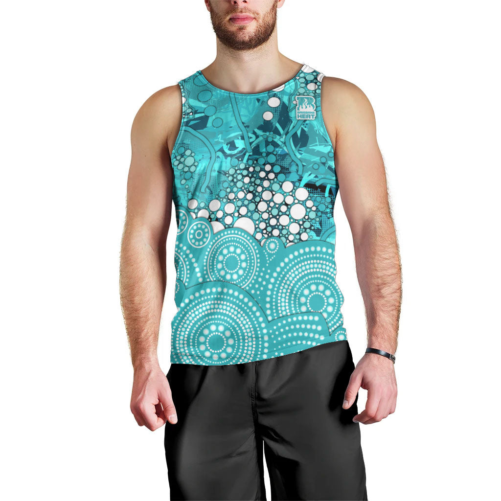 Brisbane Heat Men Tank Top Graffiti Urban Aboriginal Dot Abstract Design