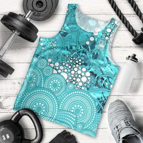 Brisbane Heat Men Tank Top Graffiti Urban Aboriginal Dot Abstract Design