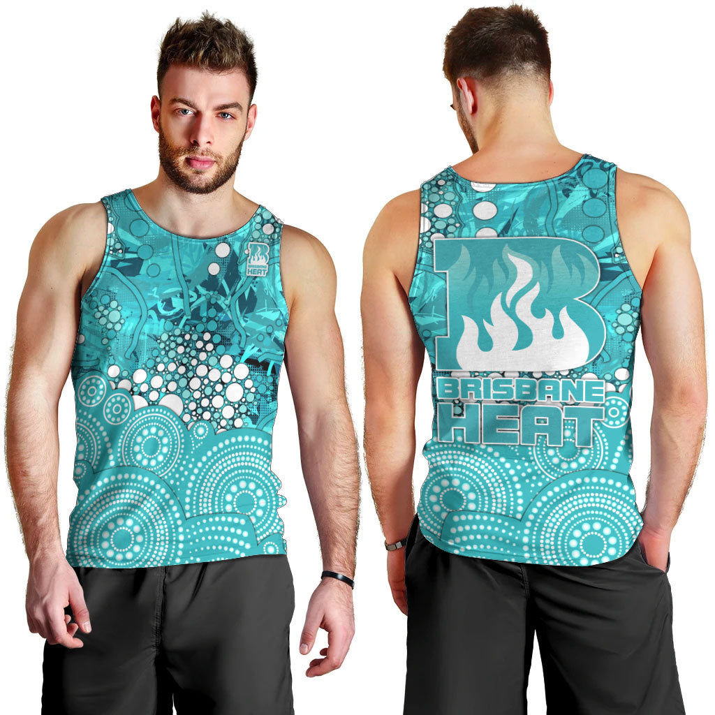 Brisbane Heat Men Tank Top Graffiti Urban Aboriginal Dot Abstract Design