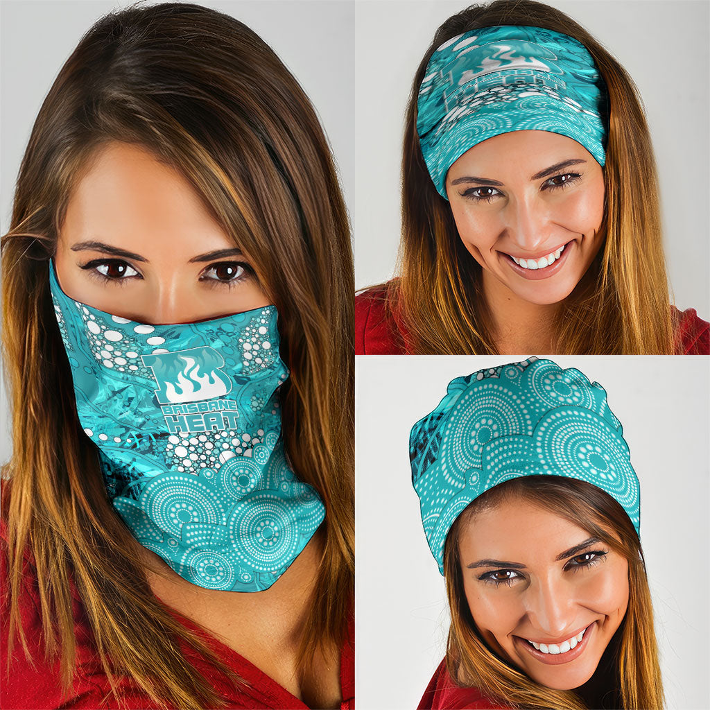 Brisbane Heat Neck Gaiter Graffiti Urban Aboriginal Dot Abstract Design