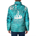 Brisbane Heat Padded Jacket Graffiti Urban Aboriginal Dot Abstract Design