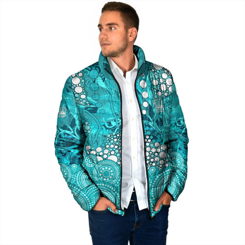 Brisbane Heat Padded Jacket Graffiti Urban Aboriginal Dot Abstract Design