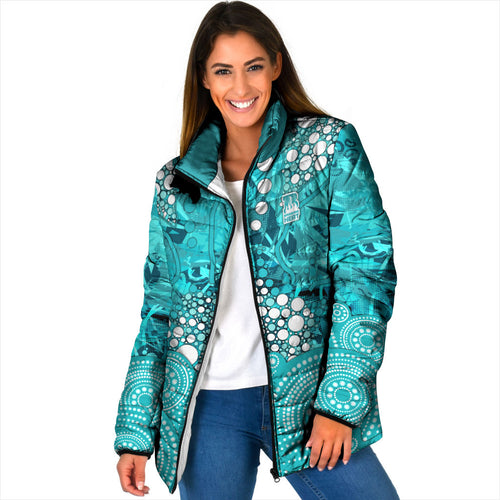 Brisbane Heat Padded Jacket Graffiti Urban Aboriginal Dot Abstract Design