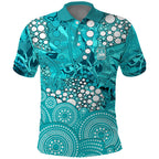 Brisbane Heat Polo Shirt Graffiti Urban Aboriginal Dot Abstract Design