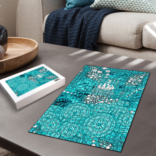 Brisbane Heat Puzzle Graffiti Urban Aboriginal Dot Abstract Design
