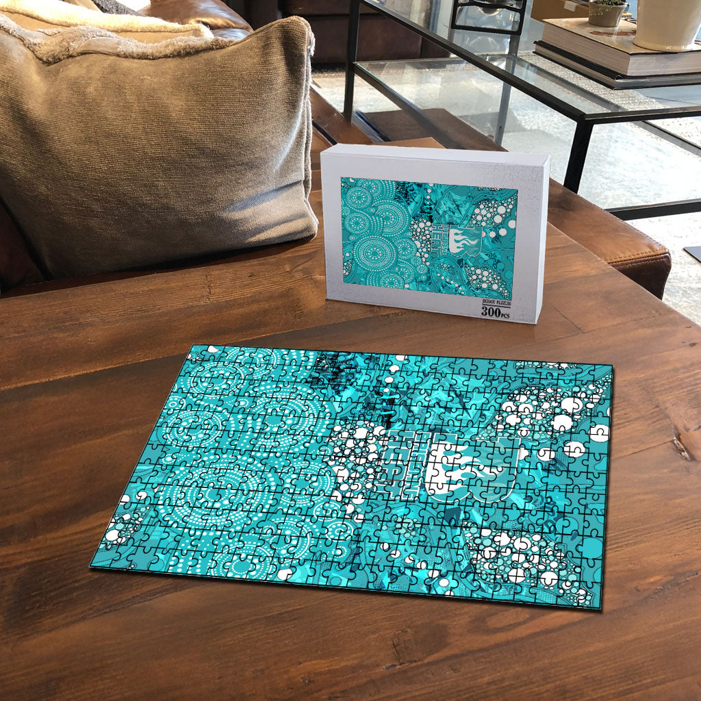 Brisbane Heat Puzzle Graffiti Urban Aboriginal Dot Abstract Design