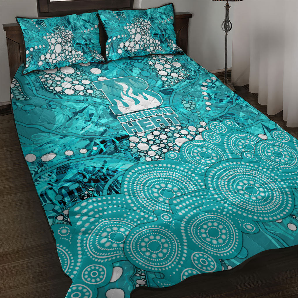 Brisbane Heat Quilt Bed Set Graffiti Urban Aboriginal Dot Abstract Design