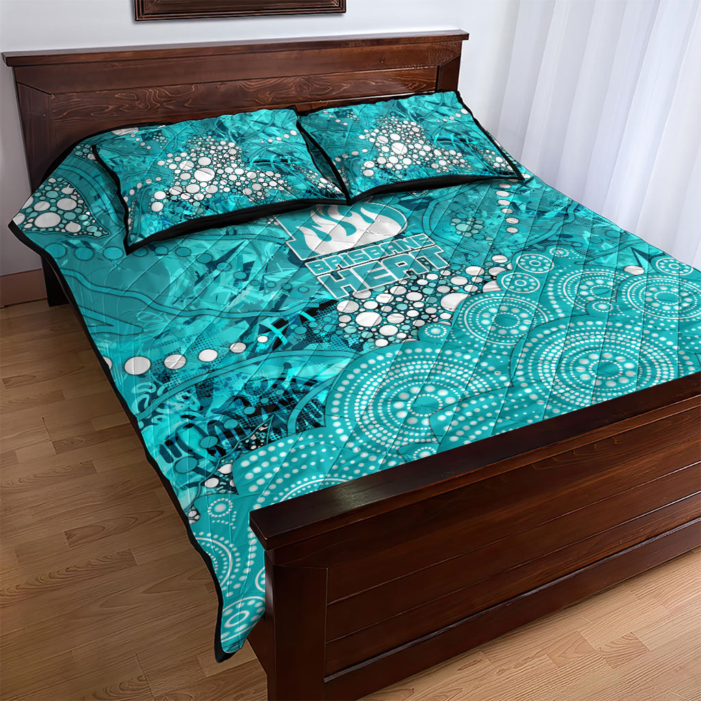 Brisbane Heat Quilt Bed Set Graffiti Urban Aboriginal Dot Abstract Design